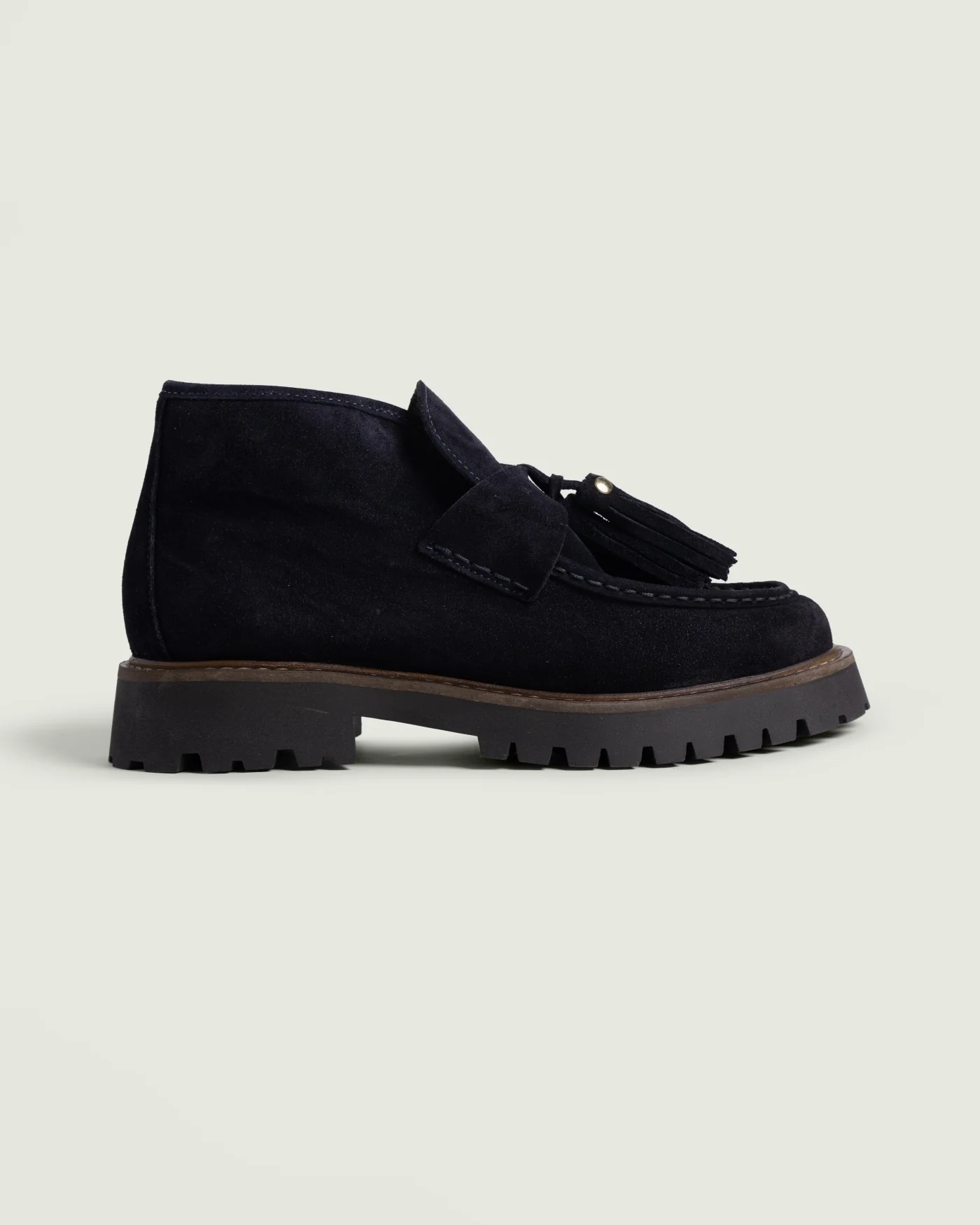 Aosta Tassel Boot - Suède - Navy