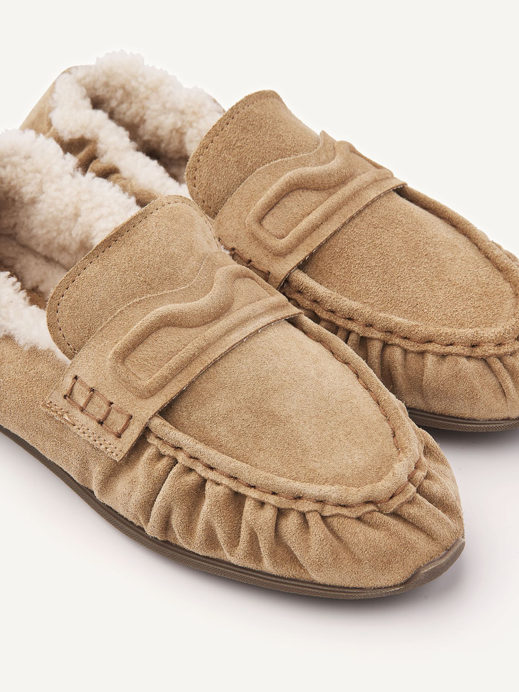 Riley Mio Fur – Mocassins en Daim Oak