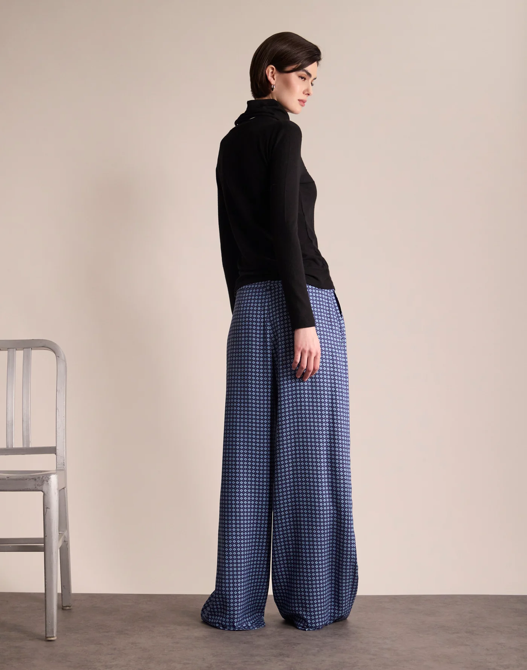 Pantalon Luciano Imprimé – Tie Blue