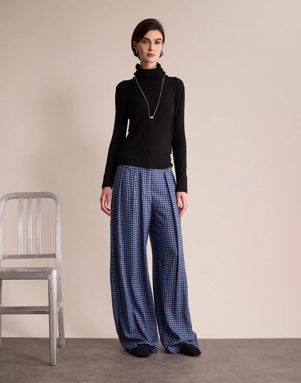 Pantalon Luciano Imprimé – Tie Blue