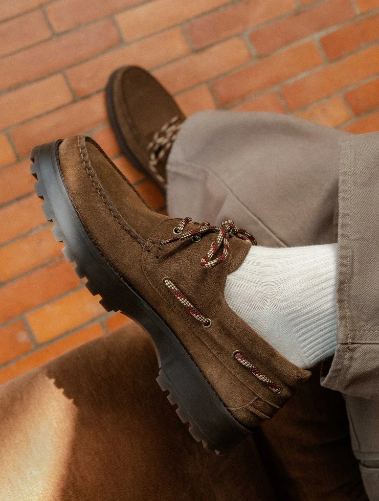 Chaussures Bateau Leif - Cuir suédé - Brun Rockies