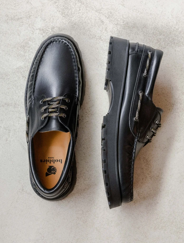 Chaussures Bateau Leif - Cuir suédé - Noir Intense