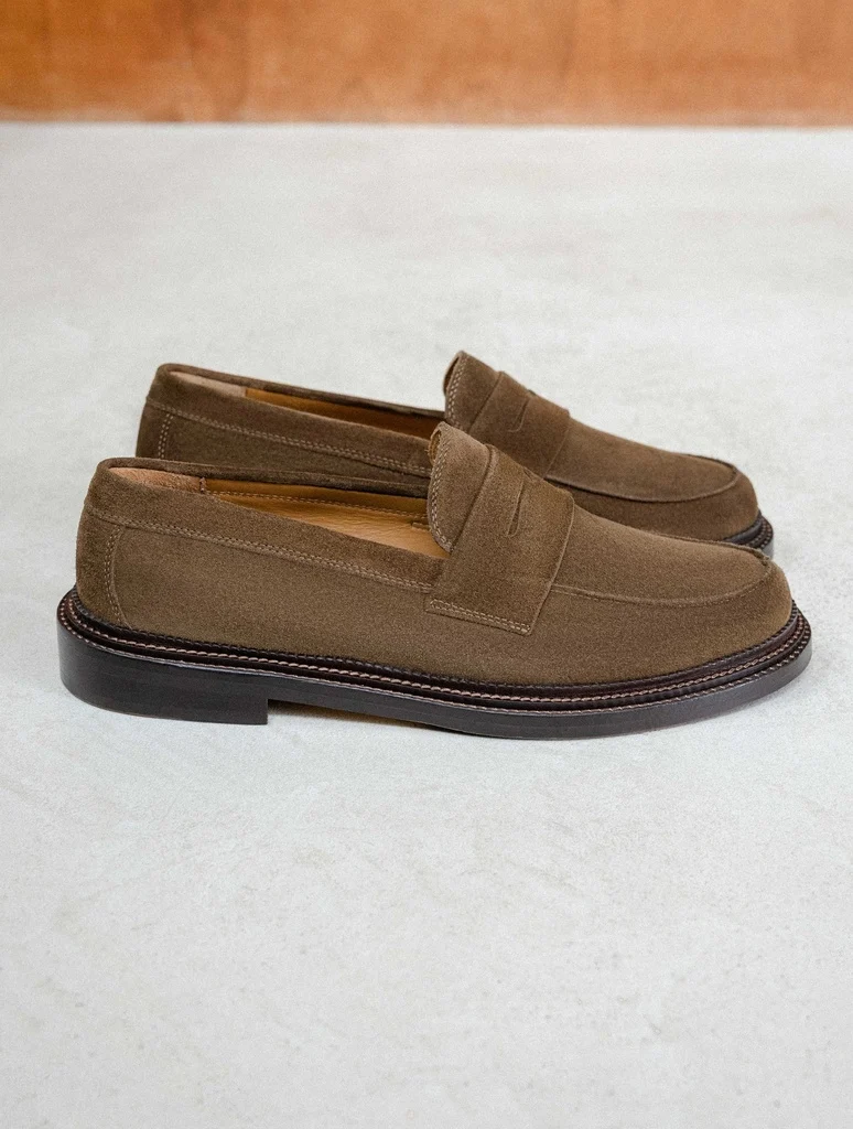 Mocassins Mark - Cuir suédé - Brun Kaki