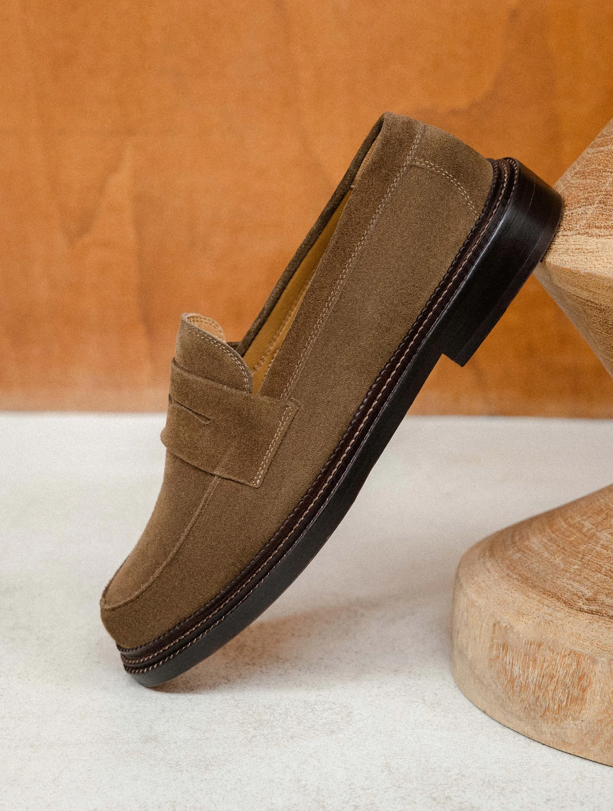 Mocassins Mark - Cuir suédé - Brun Kaki